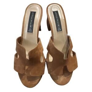⭐️ Women’s Steven by Steve Madden Brown Suede Chunky Heel Sandals Size 8.5